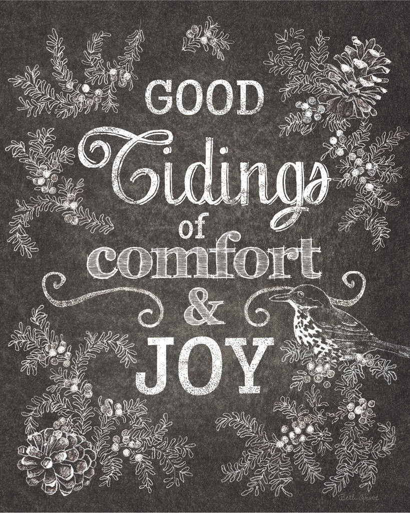 Reproduction of Chalkboard Christmas Sayings IV by Beth Grove - Wall Decor Art