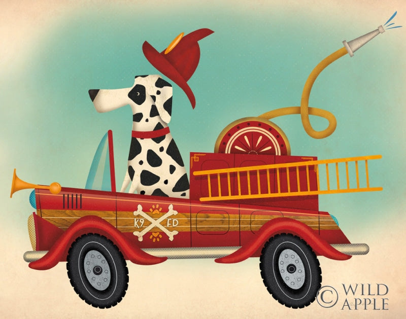 Reproduction of K9 Fire Department by Ryan Fowler - Wall Decor Art