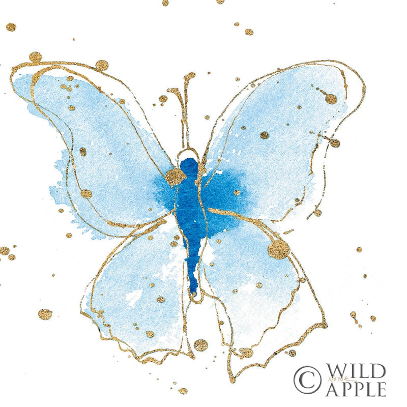 Reproduction of Gilded Butterflies V by Shirley Novak - Wall Decor Art