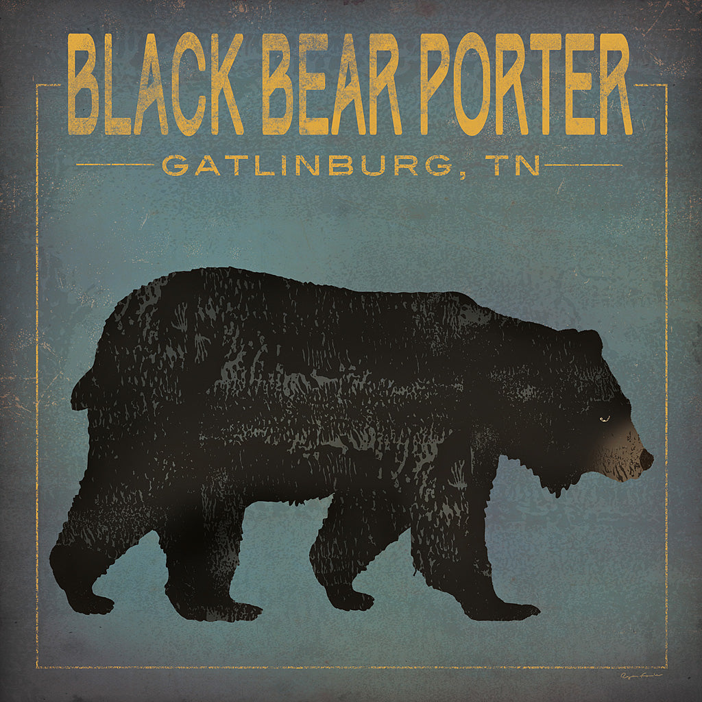 Reproduction of Black Bear Porter by Ryan Fowler - Wall Decor Art