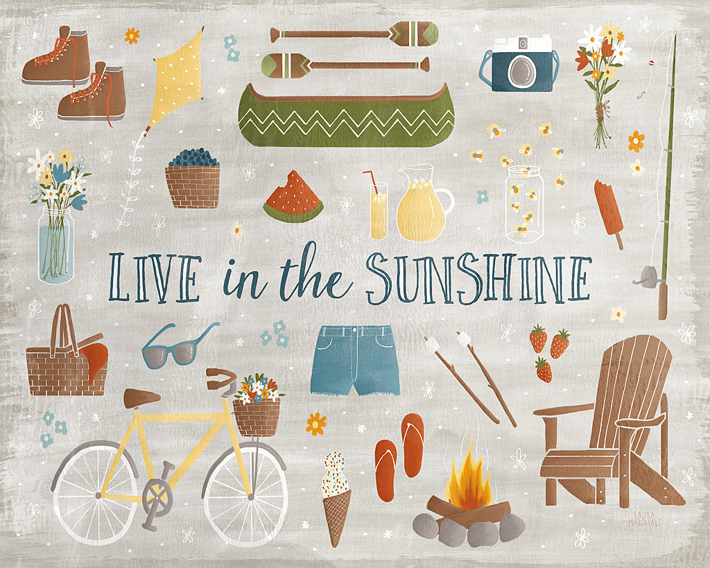 Reproduction of Summer Sunshine III by Laura Marshall - Wall Decor Art