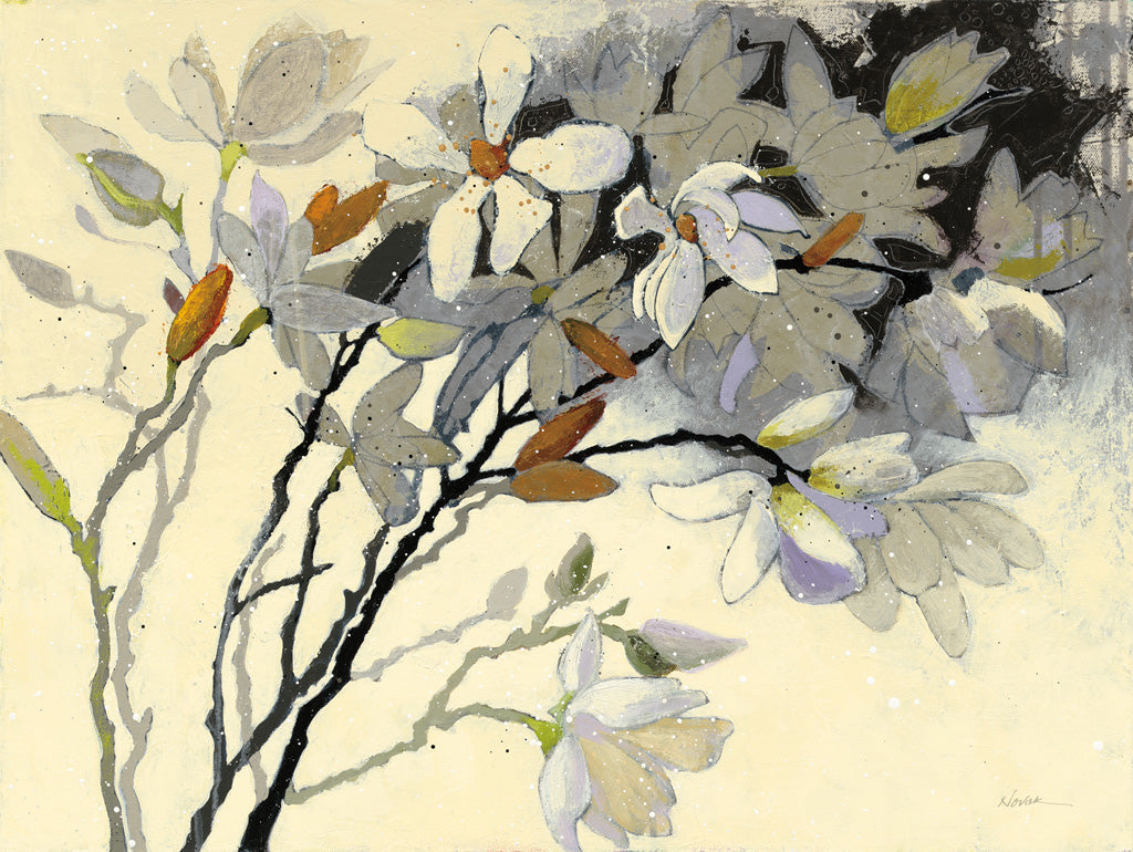 Reproduction of Magnolias by Shirley Novak - Wall Decor Art
