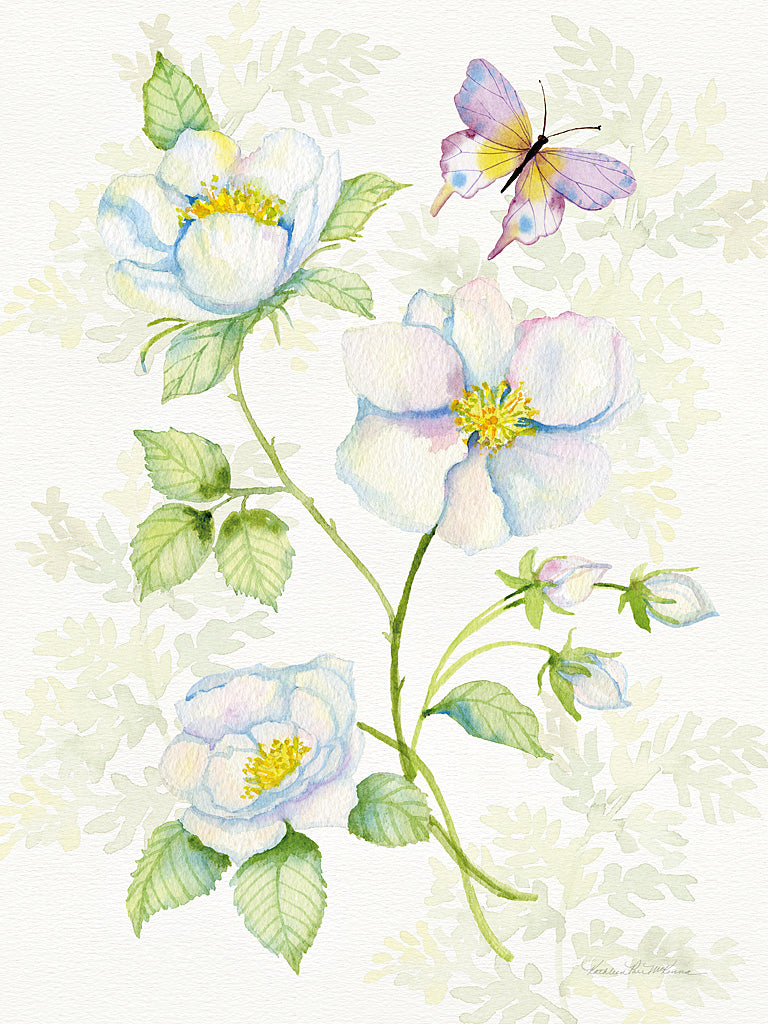 Reproduction of Floral Delight V Butterflies by Kathleen Parr McKenna - Wall Decor Art