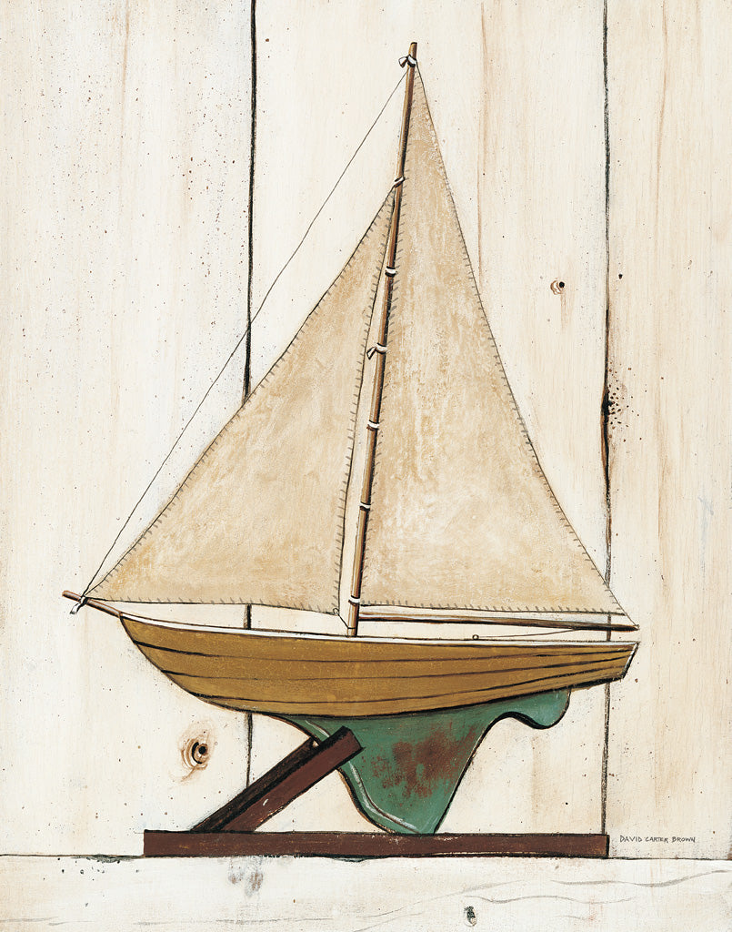 Reproduction of Pond Yacht I by David Carter Brown - Wall Decor Art