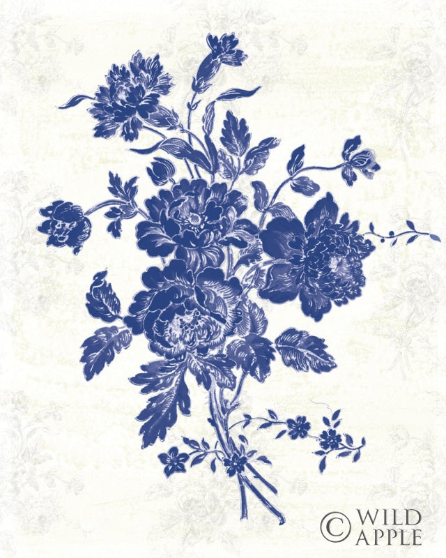 Reproduction of Toile Roses VIII by Sue Schlabach - Wall Decor Art