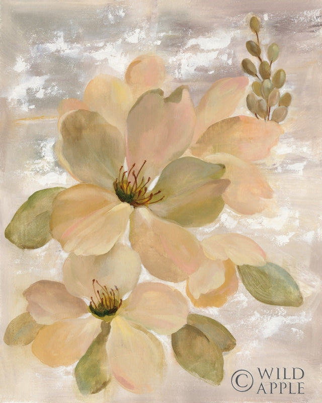 Reproduction of White on White Floral II by Silvia Vassileva - Wall Decor Art