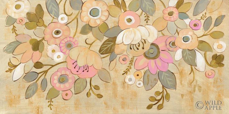 Reproduction of Decorative Pastel Flowers by Silvia Vassileva - Wall Decor Art
