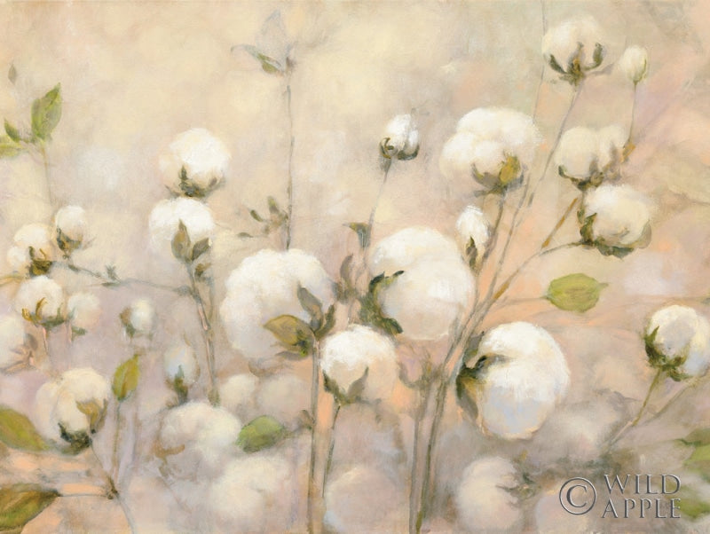 Reproduction of Cotton Field Crop by Julia Purinton - Wall Decor Art