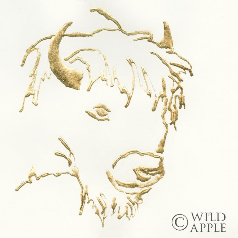 Reproduction of Gilded Buffalo by Chris Paschke - Wall Decor Art