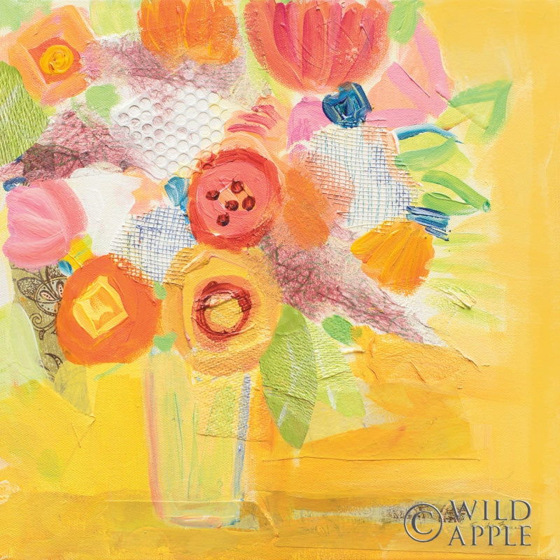 Reproduction of Misty Yellow Floral by Farida Zaman - Wall Decor Art