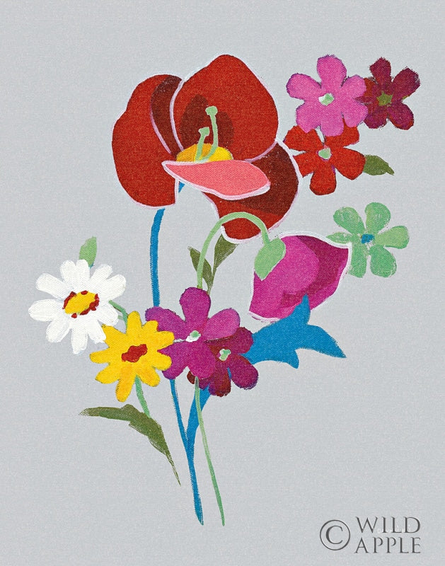Reproduction of Alpine Bouquet II Gray by Danhui Nai - Wall Decor Art