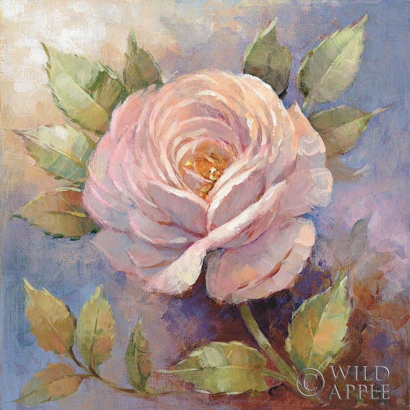Reproduction of Roses on Blue IV Crop by Peter McGowan - Wall Decor Art