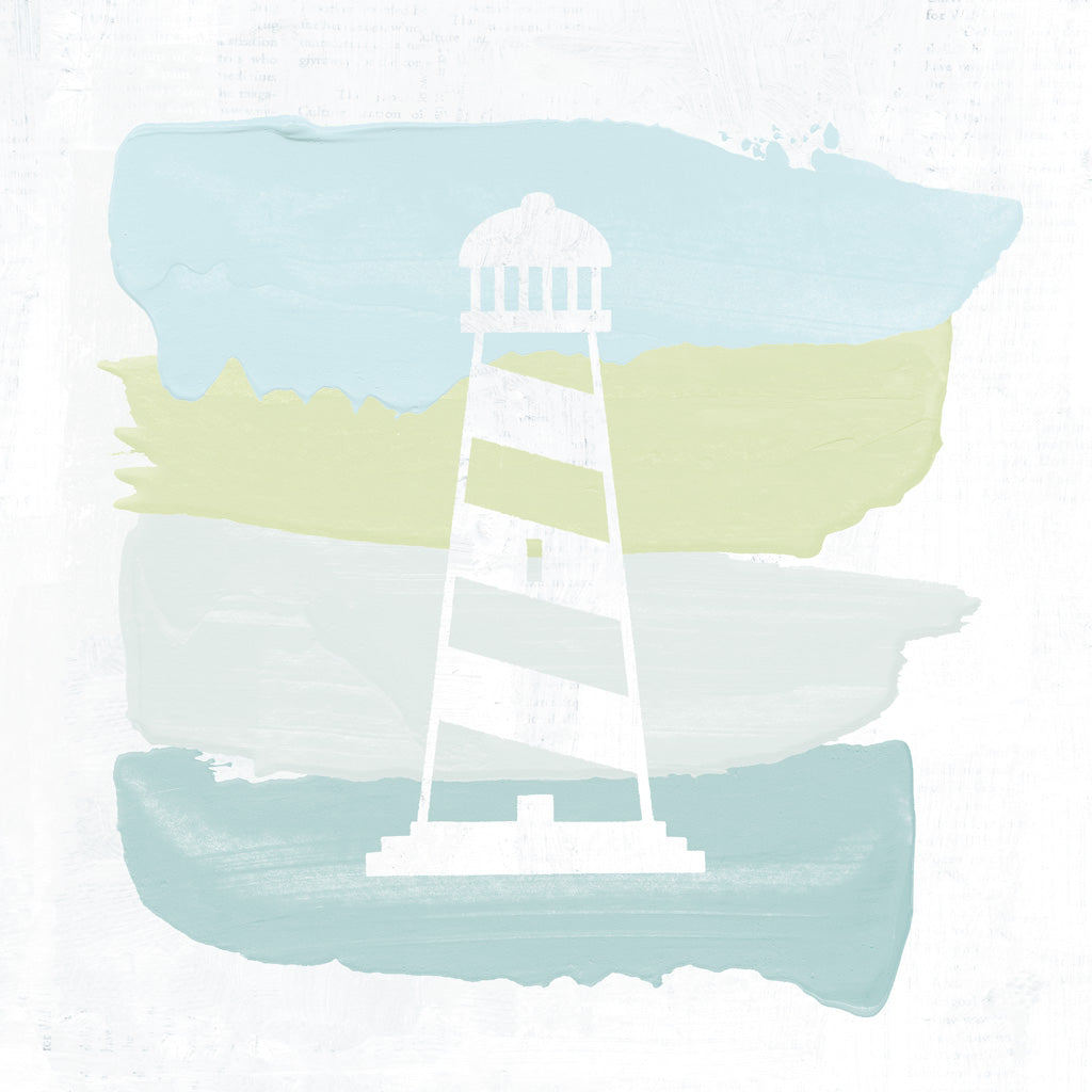 Reproduction of Seaside Swatch Lighthouse by Moira Hershey - Wall Decor Art