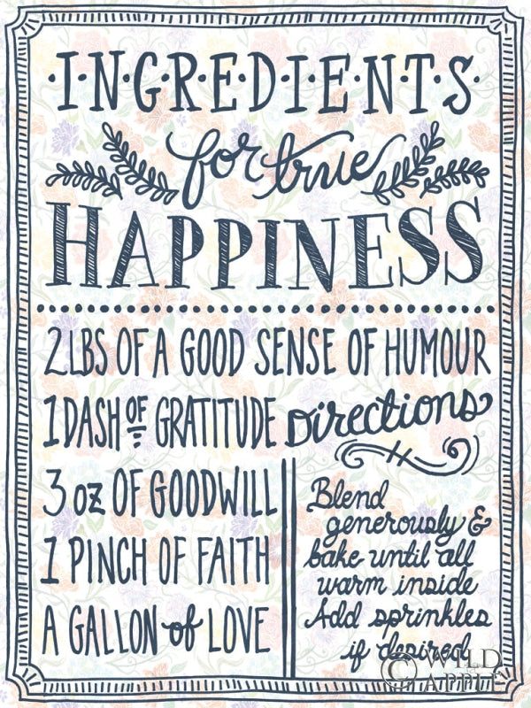 Reproduction of Ingredients For Life Ditzy Floral II by Mary Urban - Wall Decor Art