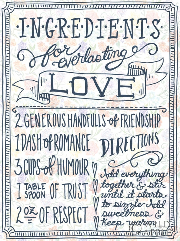 Reproduction of Ingredients For Life Ditzy Floral III by Mary Urban - Wall Decor Art