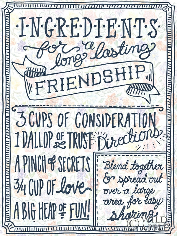 Reproduction of Ingredients For Life Ditzy Floral IV by Mary Urban - Wall Decor Art