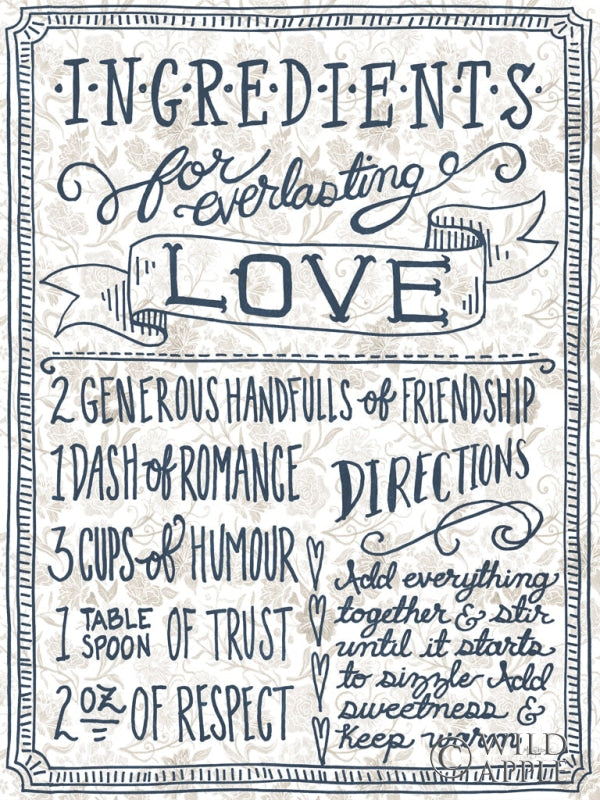 Reproduction of Ingredients For Life Ditzy Floral III Neutral by Mary Urban - Wall Decor Art