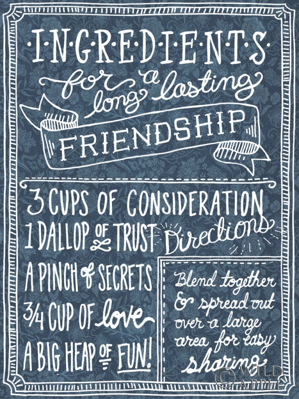 Reproduction of Ingredients For Life Ditzy Floral Blue IV by Mary Urban - Wall Decor Art