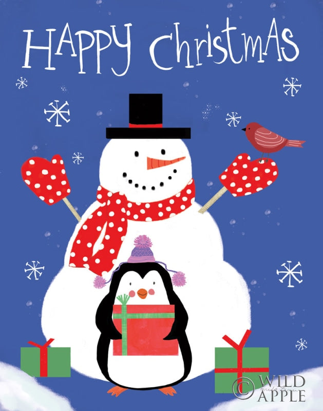 Reproduction of Snowman and Penguin Friends II by Farida Zaman - Wall Decor Art