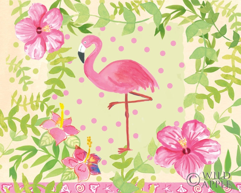 Reproduction of Flamingo Dance I by Farida Zaman - Wall Decor Art