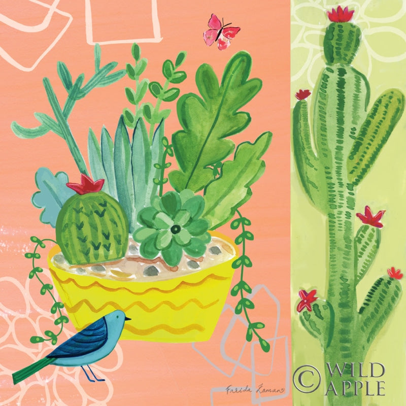 Reproduction of Cacti Garden IV by Farida Zaman - Wall Decor Art