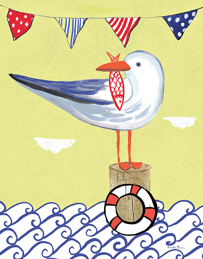 Reproduction of Coastal Bird II by Farida Zaman - Wall Decor Art