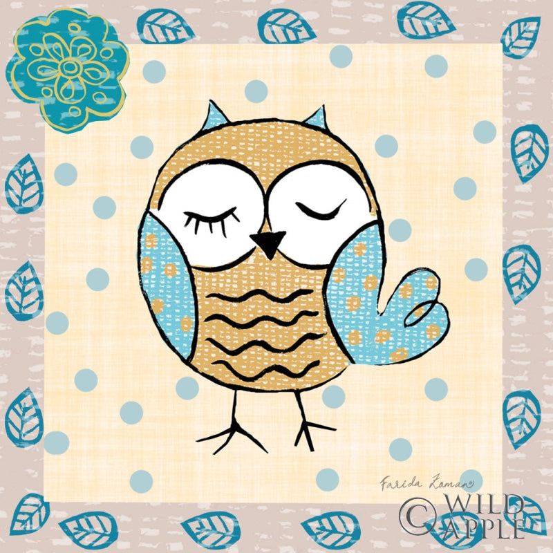 Reproduction of Whimsy Owls IV by Farida Zaman - Wall Decor Art