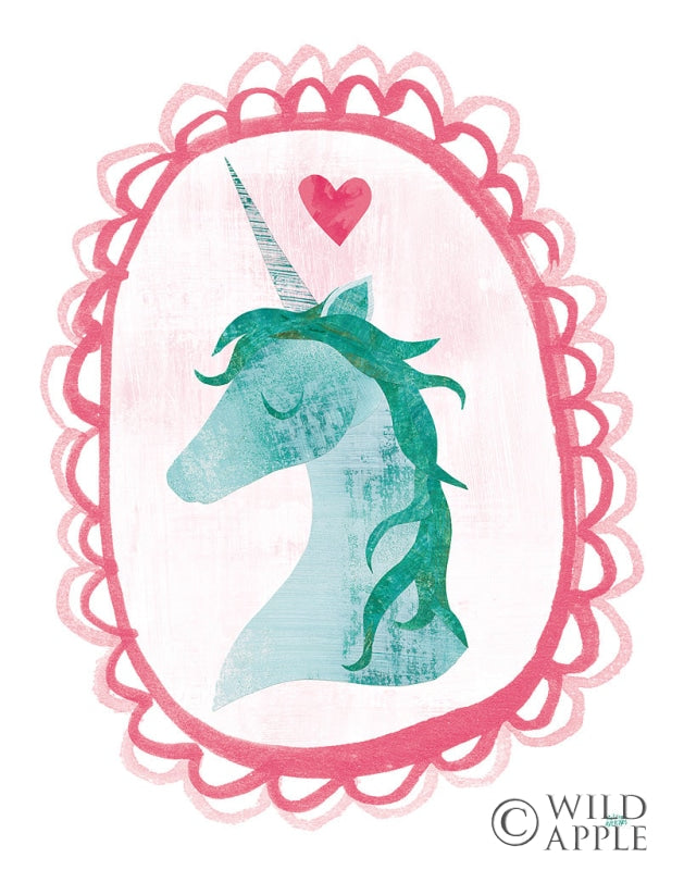 Reproduction of Unicorn Magic II with Border by Melissa Averinos - Wall Decor Art