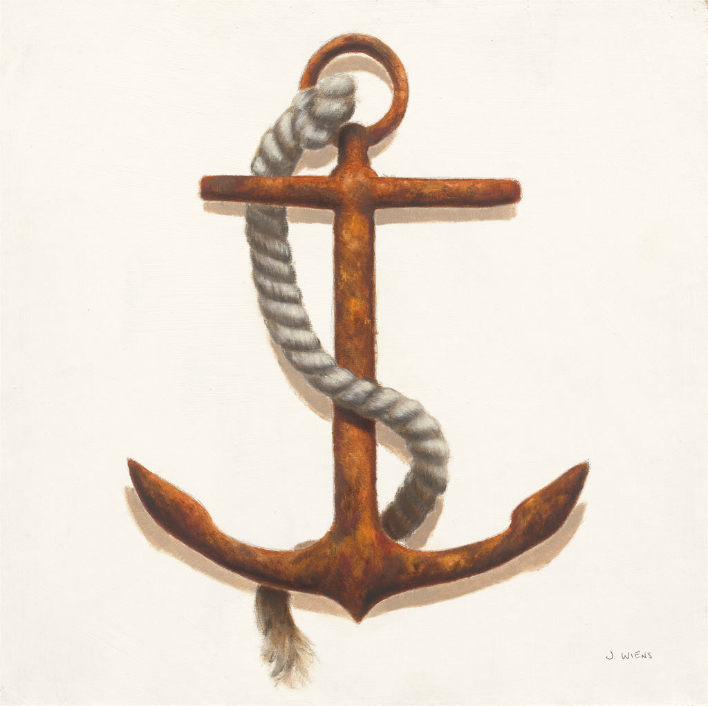 Reproduction of Nautical Anchor Plain by James Wiens - Wall Decor Art