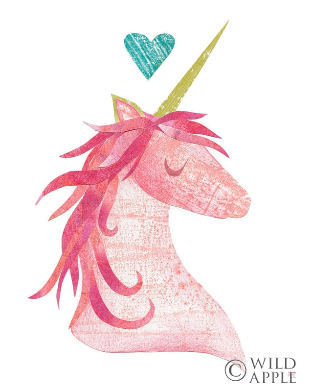 Reproduction of Unicorn Magic I Heart by Melissa Averinos - Wall Decor Art