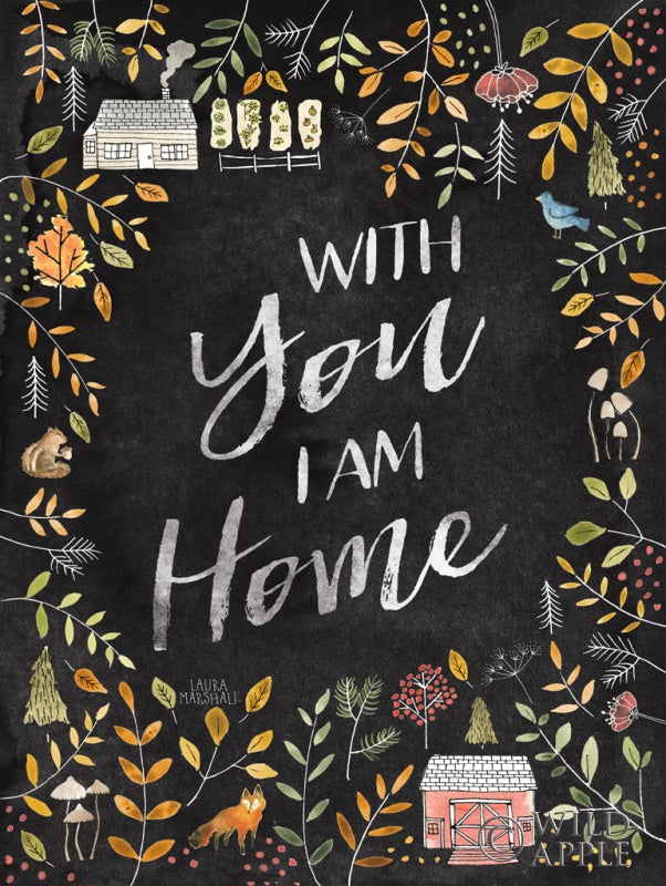 Reproduction of Woodland Whimsy III Black by Laura Marshall - Wall Decor Art