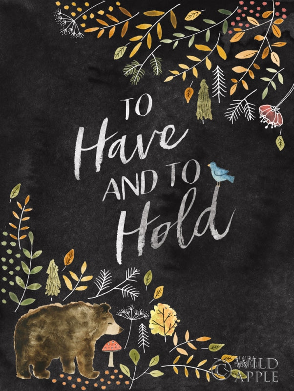 Reproduction of Woodland Whimsy VI Black by Laura Marshall - Wall Decor Art