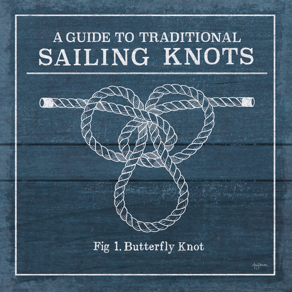 Reproduction of Vintage Sailing Knots II by Mary Urban - Wall Decor Art