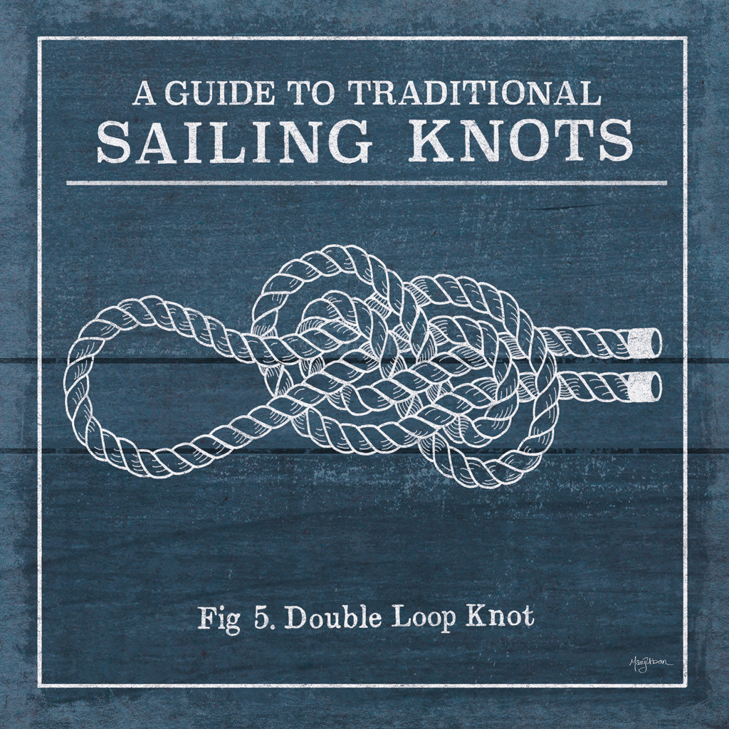 Reproduction of Vintage Sailing Knots V by Mary Urban - Wall Decor Art