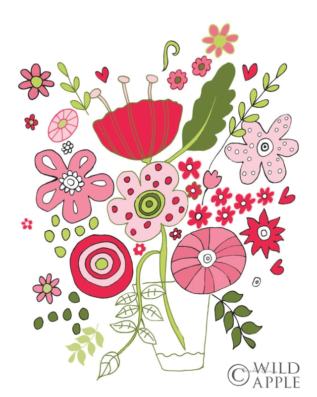 Reproduction of Valentines Flowers IV by Farida Zaman - Wall Decor Art