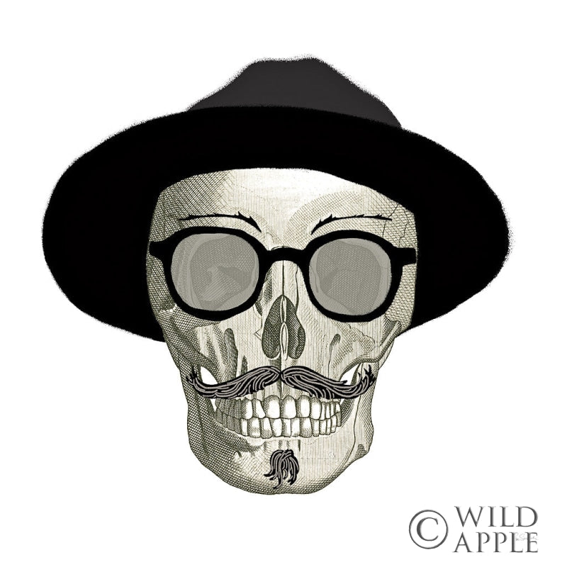 Reproduction of Hipster Skull III by Sue Schlabach - Wall Decor Art