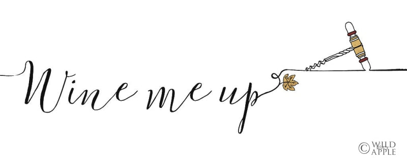 Reproduction of Underlined Wine III by Veronique Charron - Wall Decor Art