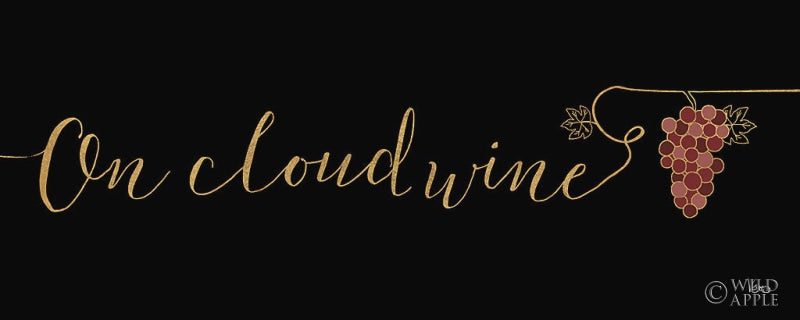 Reproduction of Underlined Wine IV Black by Veronique Charron - Wall Decor Art