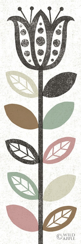 Reproduction of Folk Lodge Floral Hygge by Michael Mullan - Wall Decor Art