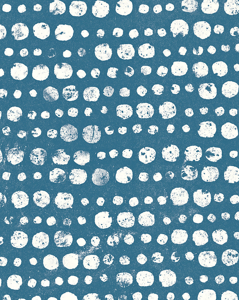 Reproduction of Mark Making Tile Pattern II Light Blue Crop by Moira Hershey - Wall Decor Art