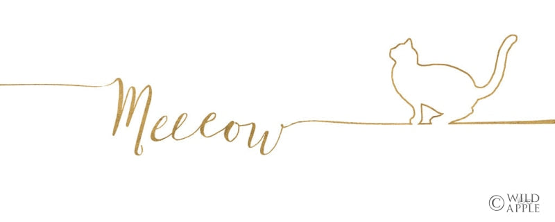 Reproduction of Underlined Cats III by Veronique Charron - Wall Decor Art