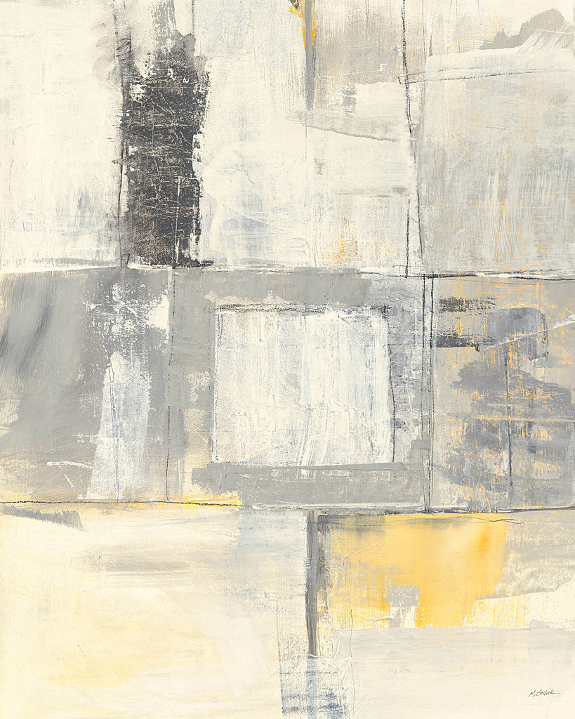 Reproduction of Gray and Yellow Blocks II by Mike Schick - Wall Decor Art