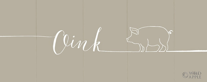 Reproduction of Underlined Farm I Greige by Veronique Charron - Wall Decor Art