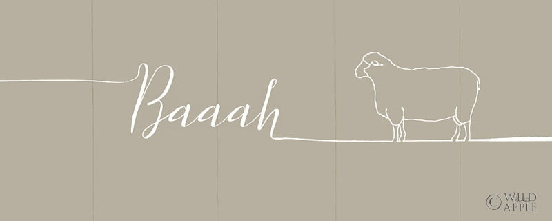 Reproduction of Underlined Farm II Greige by Veronique Charron - Wall Decor Art