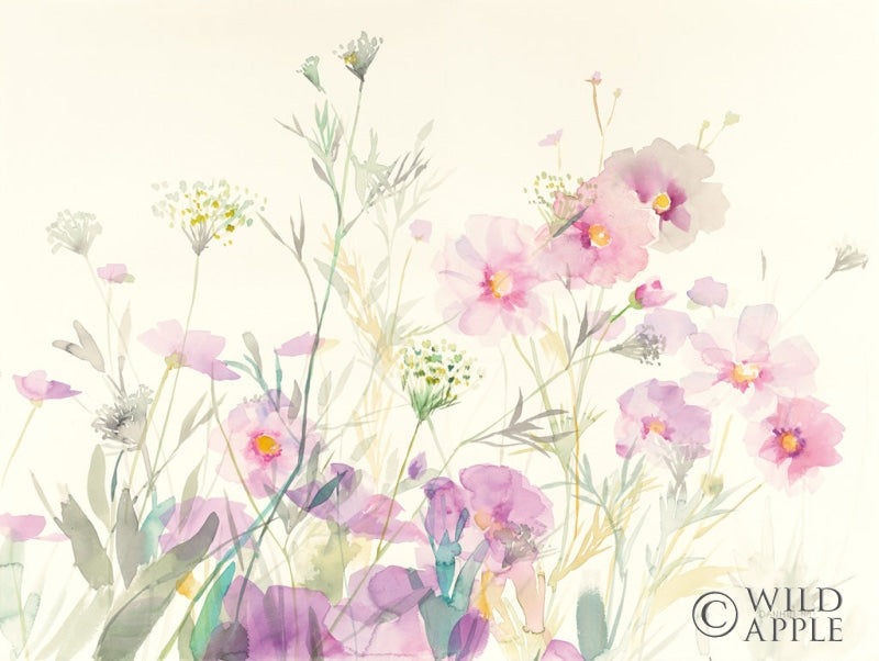 Reproduction of Queen Annes Lace and Cosmos by Danhui Nai - Wall Decor Art