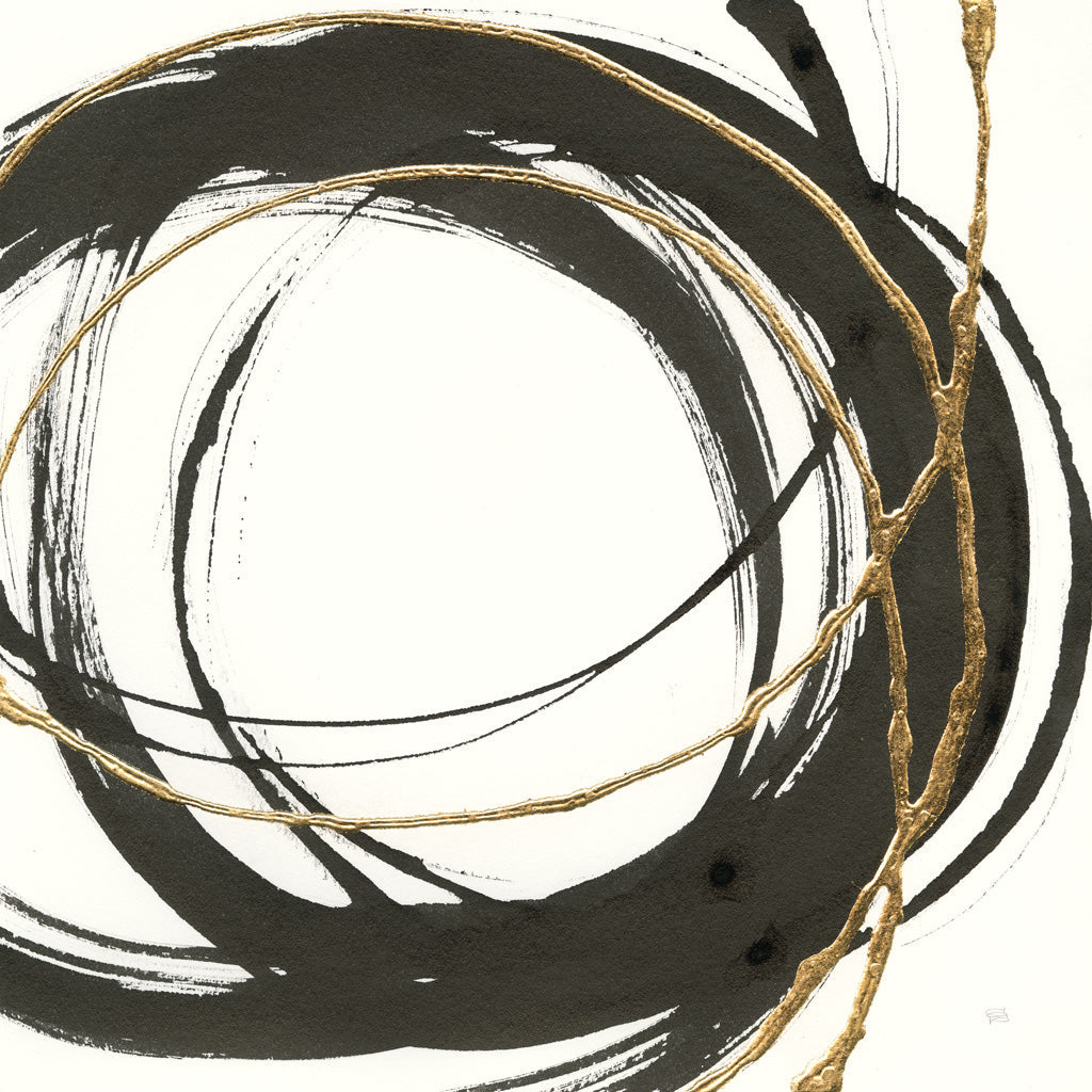 Reproduction of Gilded Enso II by Chris Paschke - Wall Decor Art