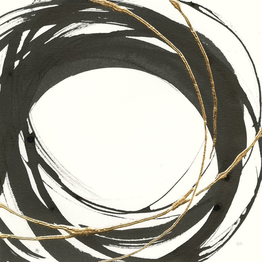Reproduction of Gilded Enso III by Chris Paschke - Wall Decor Art
