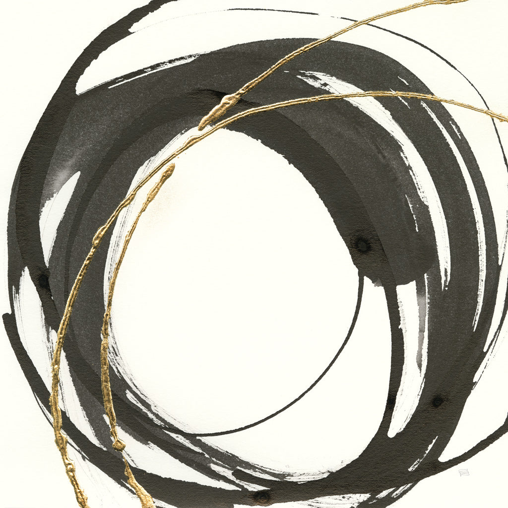 Reproduction of Gilded Enso IV by Chris Paschke - Wall Decor Art