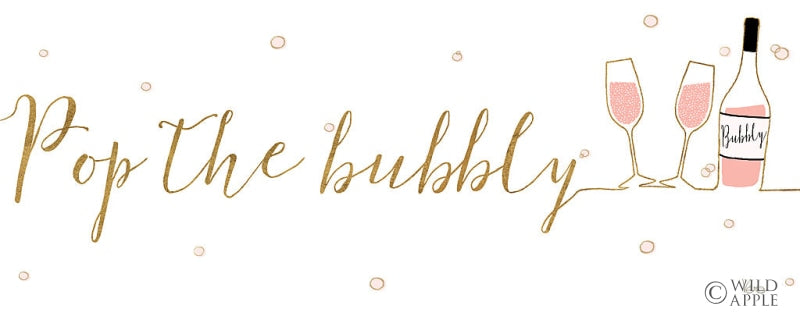 Reproduction of Underlined Bubbly III by Veronique Charron - Wall Decor Art