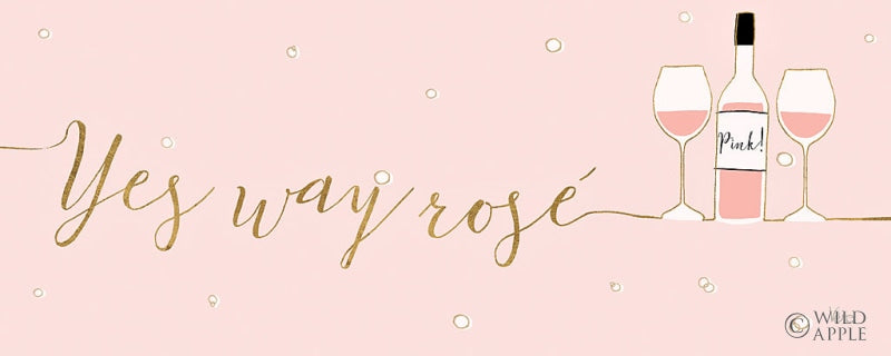 Reproduction of Underlined Bubbly II Pink by Veronique Charron - Wall Decor Art